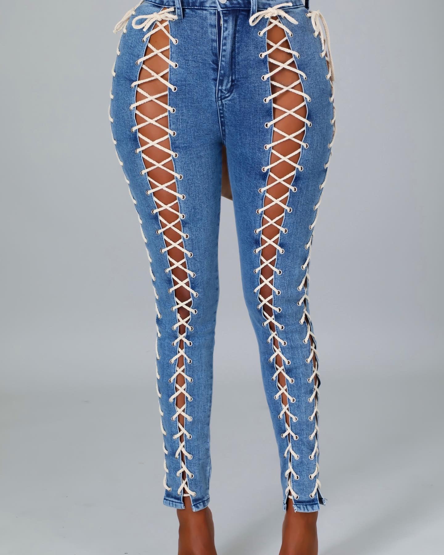 Strings Attached Denim Jeans